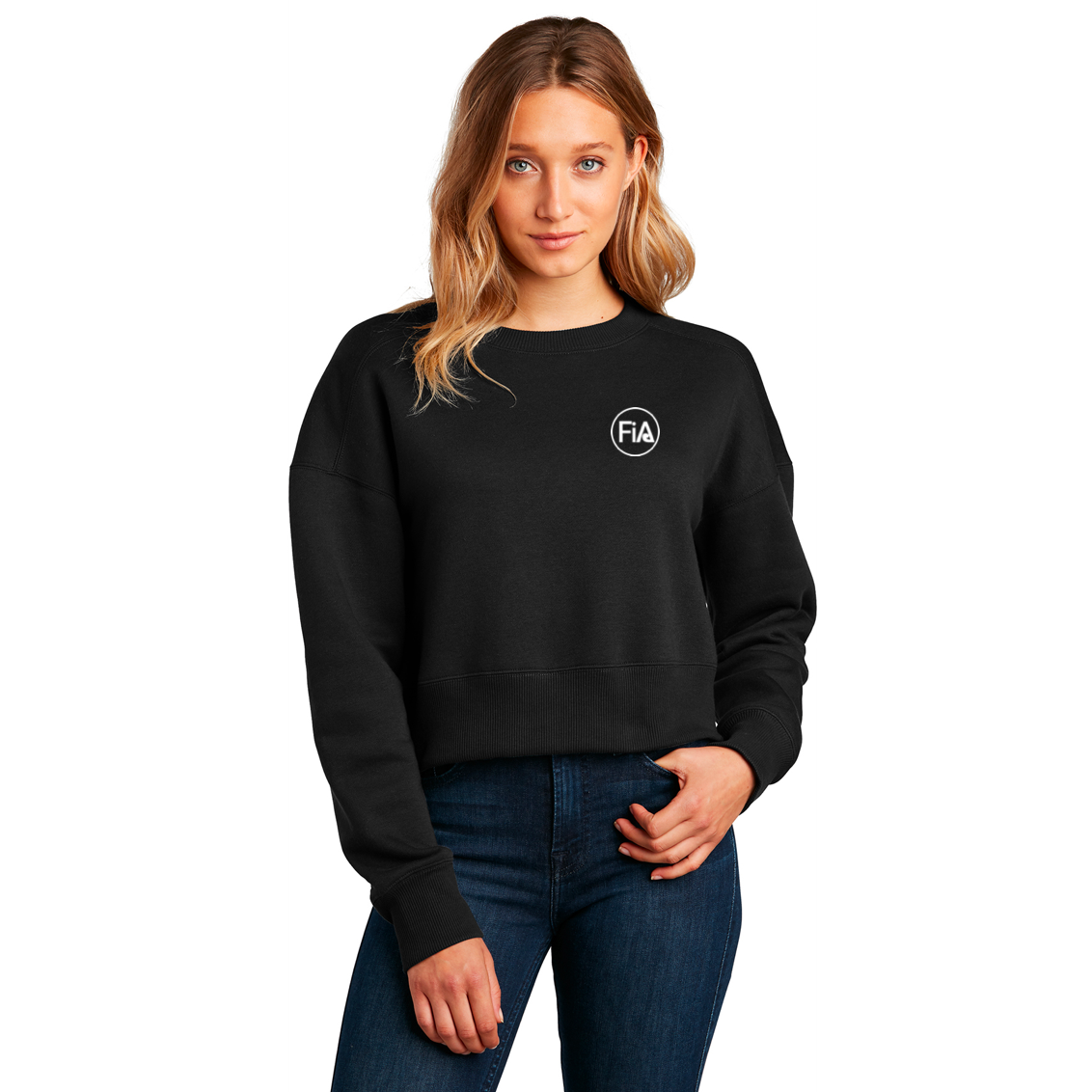 FiA District Women’s Perfect Weight Fleece Cropped Crew - Made to Order