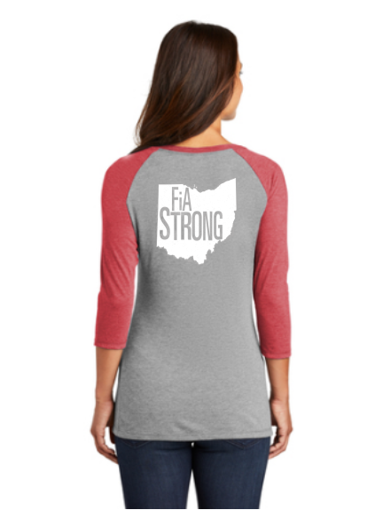 FiA Strong - OH District Women’s Perfect Tri 3/4-Sleeve Raglan Pre-Order