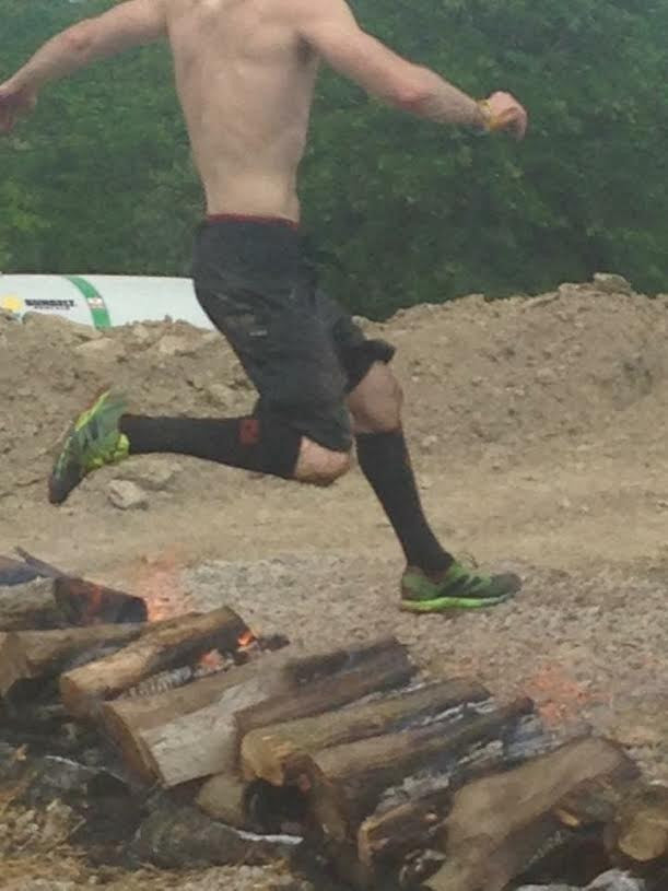 The fire jump can't stop the best mud run socks.