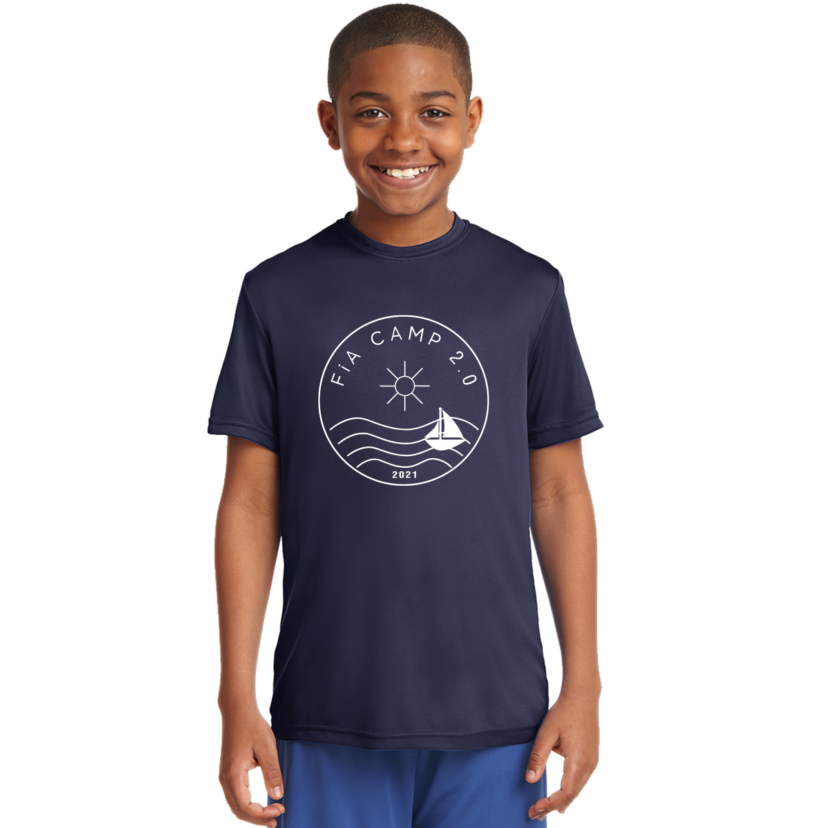 CLEARANCE ITEM - FiA Camp 2.0 - Sport-Tek Youth PosiCharge Competitor Tee (Navy)