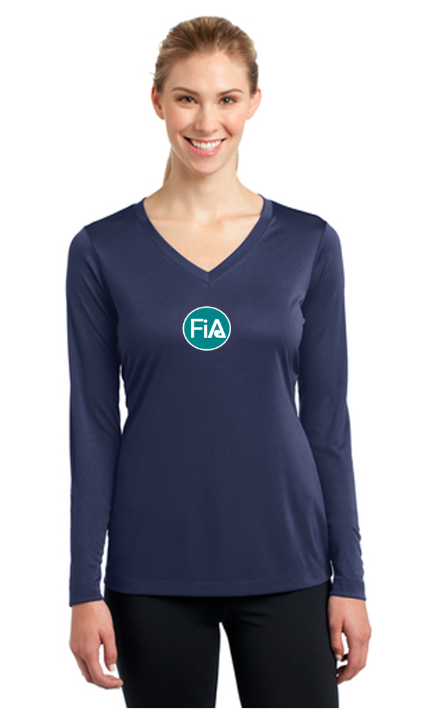 FiA Downtown Sport-Tek Ladies Long Sleeve Competitor V-Neck Tee Pre-Order