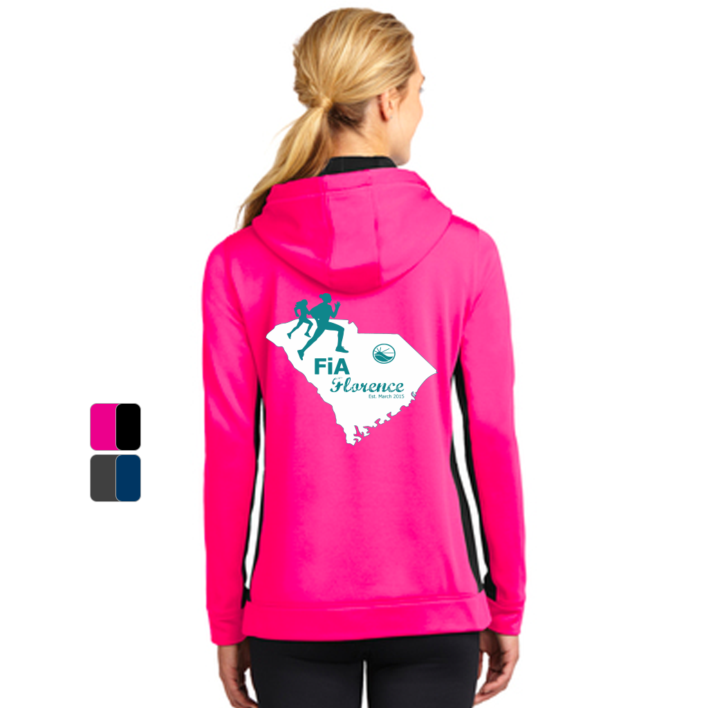 FiA Florence Sport-Tek Ladies Sport-Wick Fleece Colorblock Hooded Pullover Pre-Order