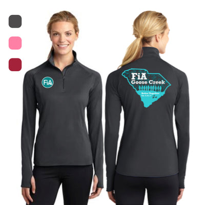 FiA Goose Creek Sport-Tek Ladies Sport-Wick Stretch 1/2-Zip Pullover Pre-Order