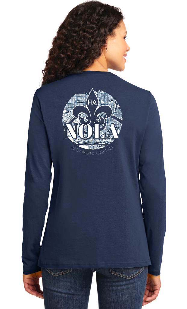 FiA NOLA Port & Company Ladies Long Sleeve Cotton Tee Pre-Order