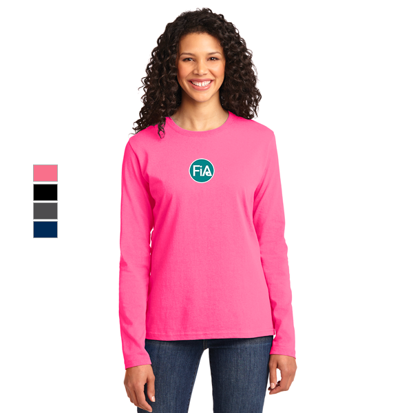 FiA Raleigh - Port & Company Ladies Long Sleeve Core Cotton Tee Pre-Order