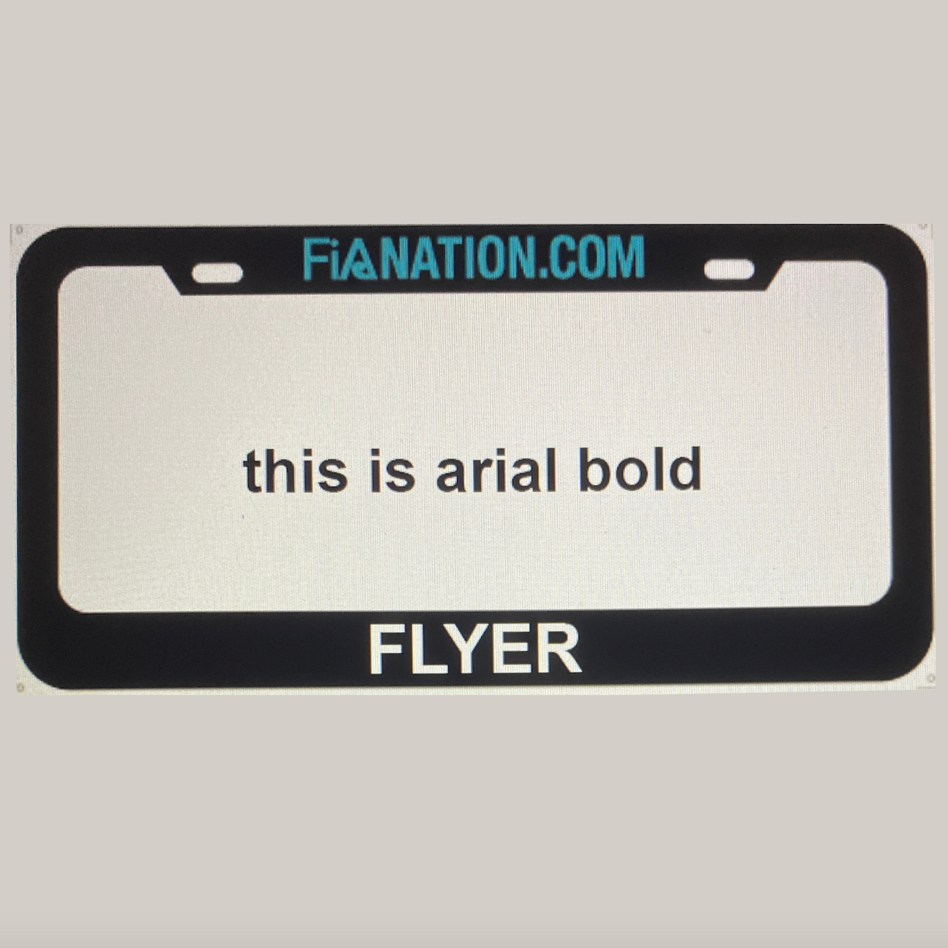 FiA Custom Name License Plate Frame (Metal) - Made to Order