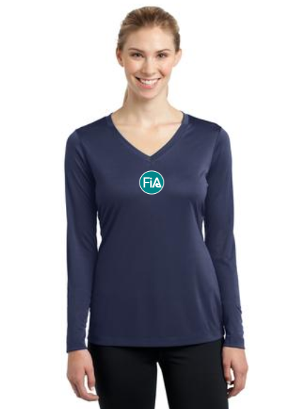 FiA TN - Northeast (Johnson City) Sport-Tek Ladies Long Sleeve Competitor V-Neck Tee Pre-Order