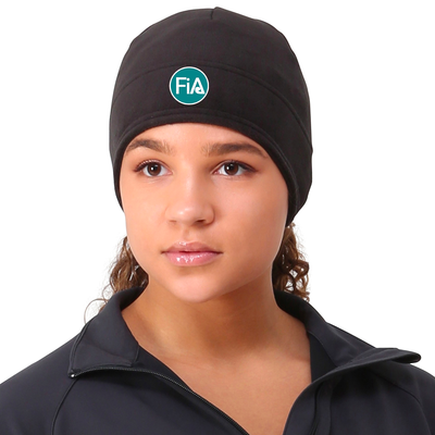 CLEARANCE ITEM - FiA Trailheads Microfleece Hat w/ Ponytail Opening (Solid Black)