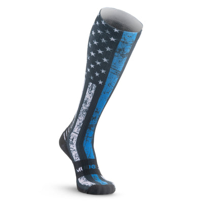 MudGear Custom First Responder Blue Line Compression Sock (1 pair)