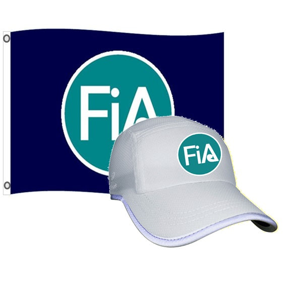 FiA Nylon Flag and Headsweats Hat Bundle