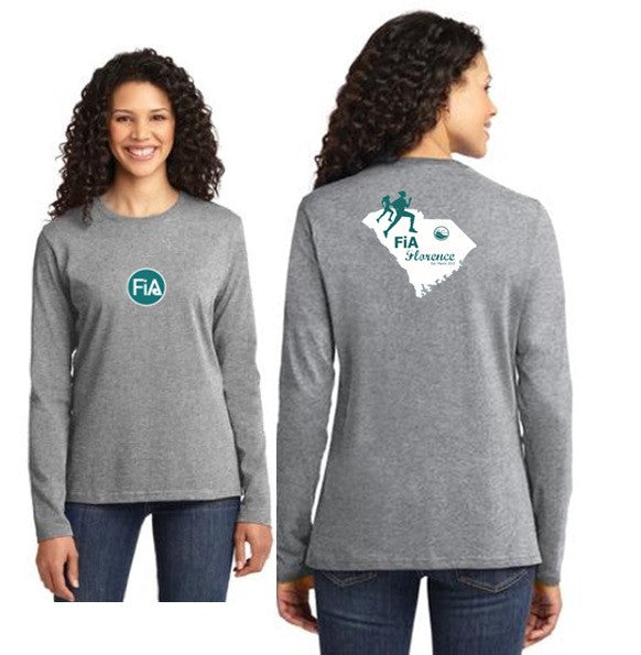 FiA Florence Port & Company Ladies Long Sleeve Cotton Tee Pre-Order