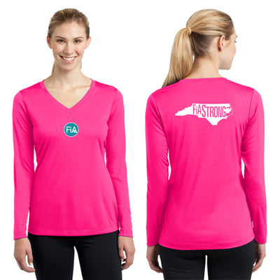 FiA Strong - NC Sport-Tek Ladies Long Sleeve Competitor V-Neck Tee Pre-Order