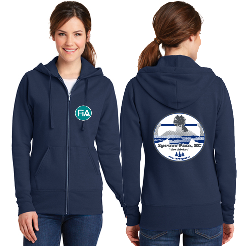 FiA Spruce Pine Port & Company Ladies Core Fleece Full-Zip Hooded Sweatshirt Pre-Order